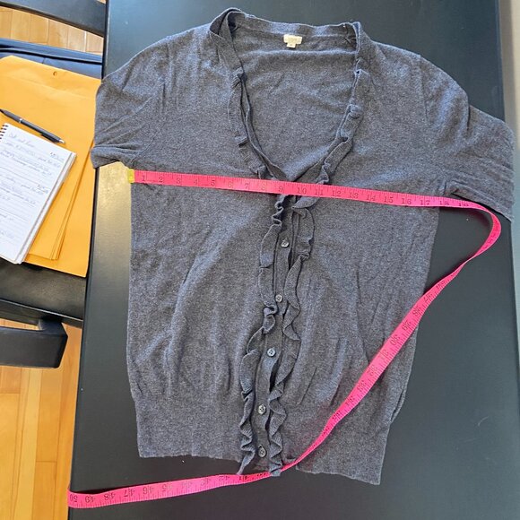 J. Crew Factory - Ruffled Cardigan size Medium - Picture 6 of 8